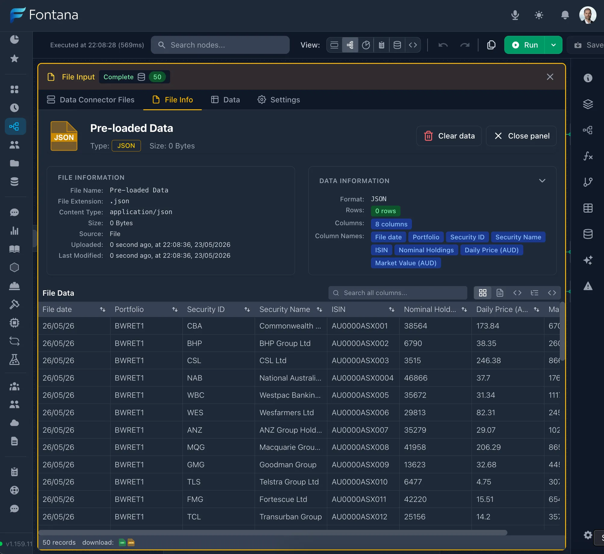 Fontana Flow connectors ingesting and exporting data across databases, SaaS, files, and APIs