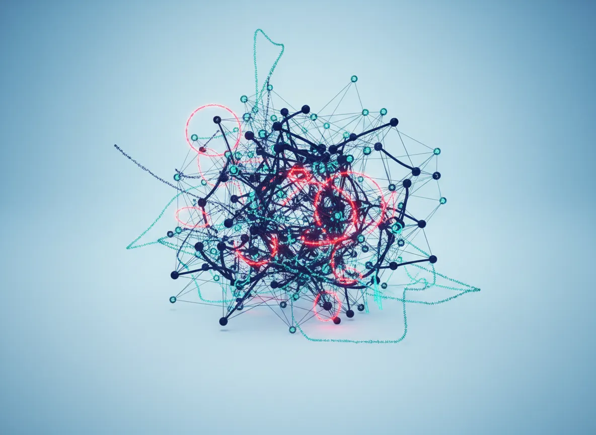 Chaotic glass neural network with tangled synapses and some red alarm nodes, uncontrolled